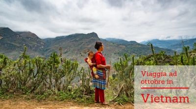 Un paesaggio di Ha Giang, nel nord del vietnam al confine con la cina