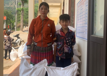 Riso per i bambini sostenuti a distanza